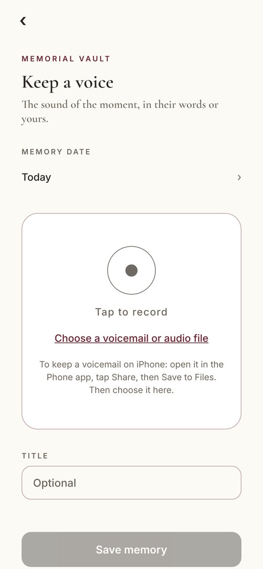 Saving a voicemail in Evaré
